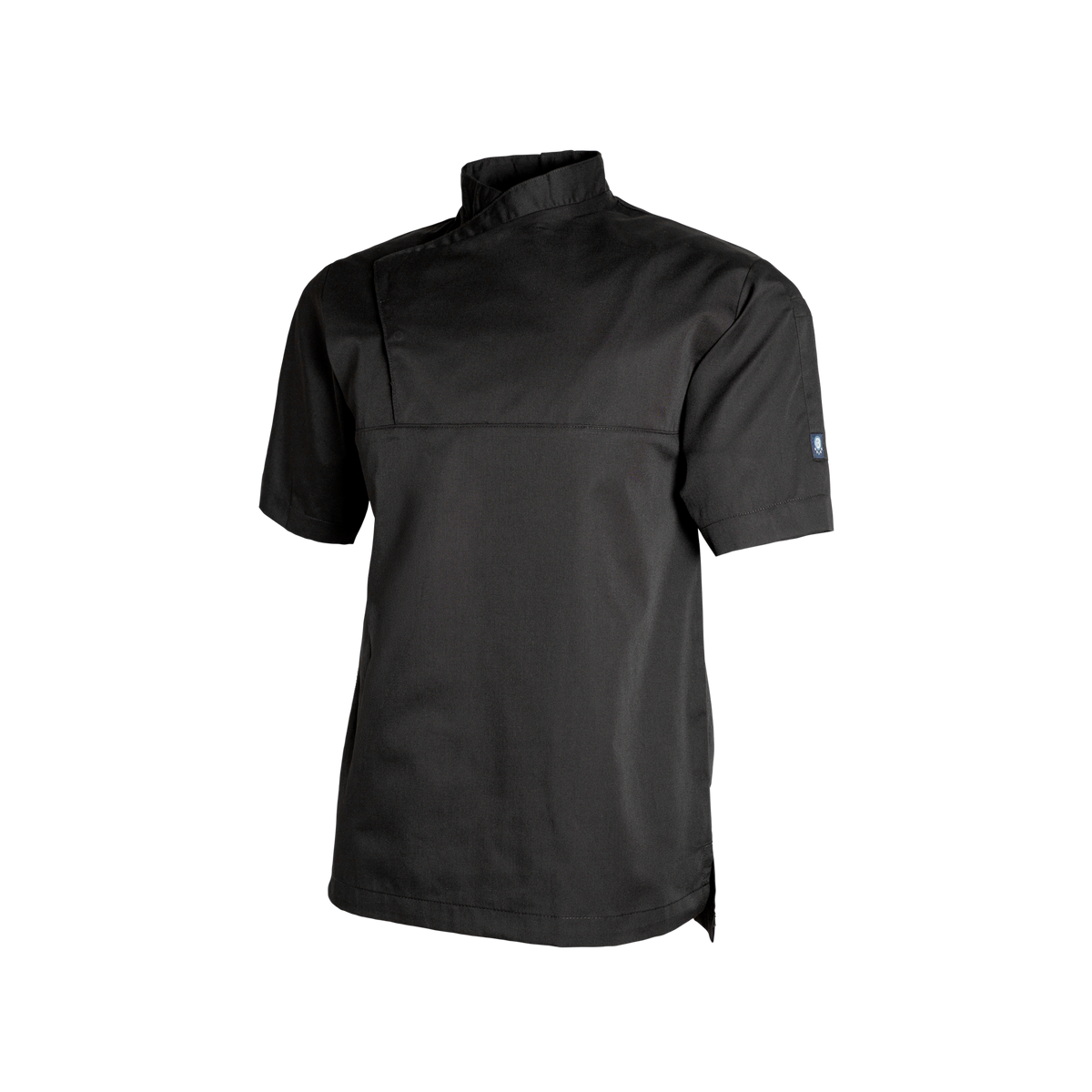 Black chef's jacket on a white background