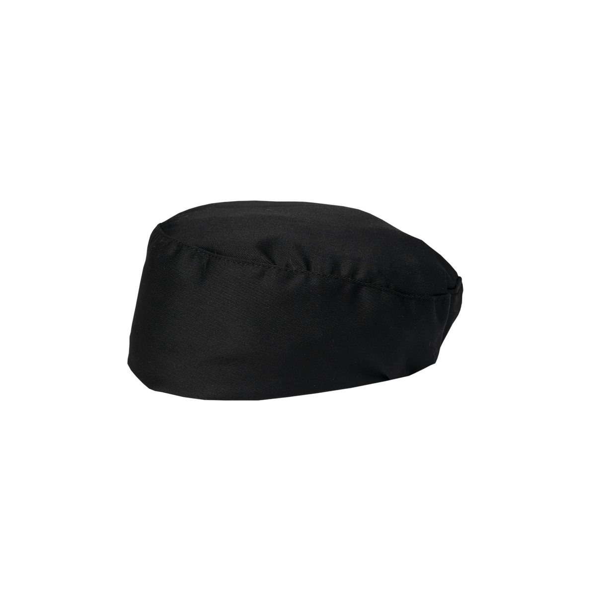 Black chef's hat on a white background
