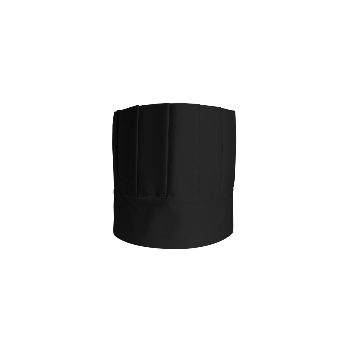 Black chef's hat on a white background