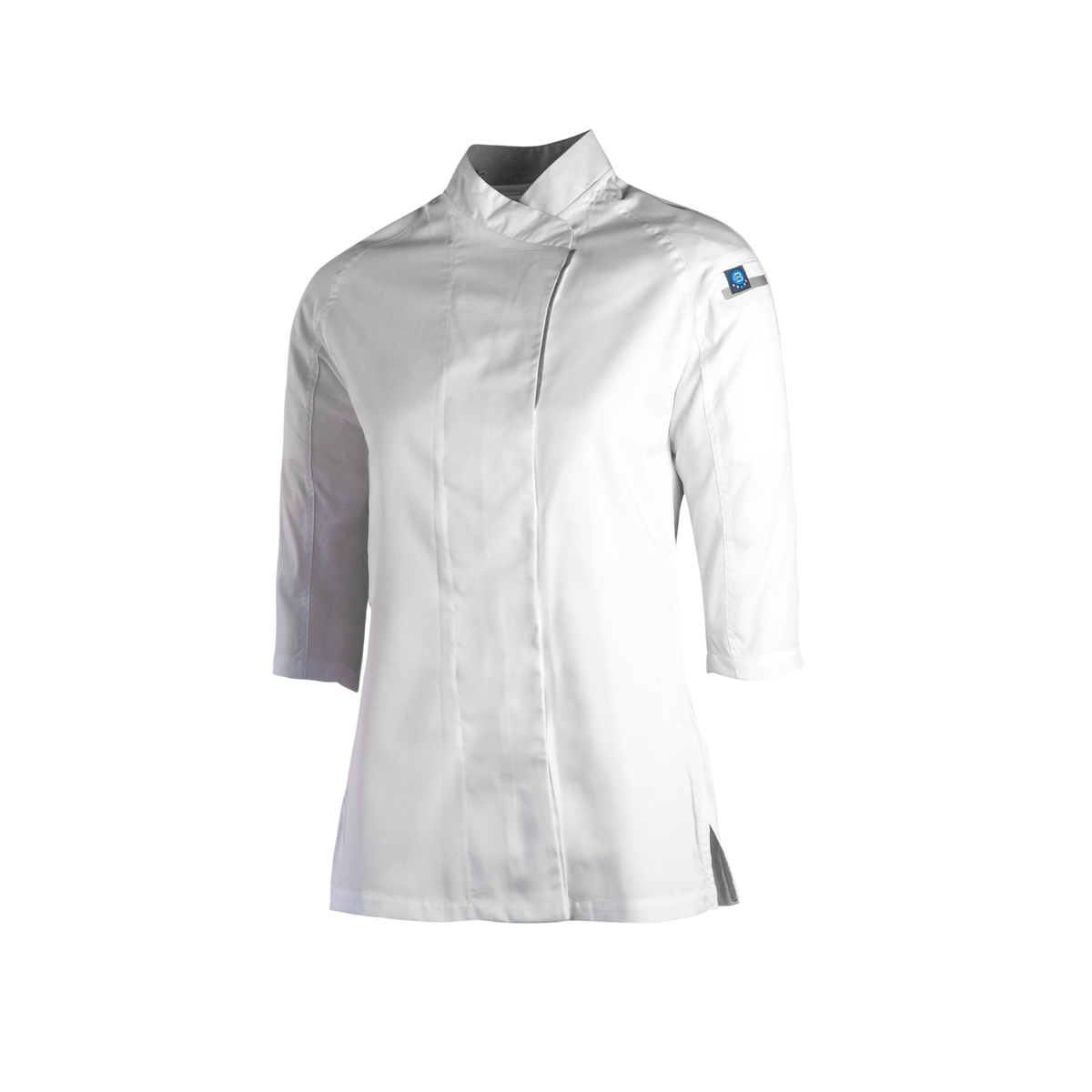 White chef's jacket on a white background