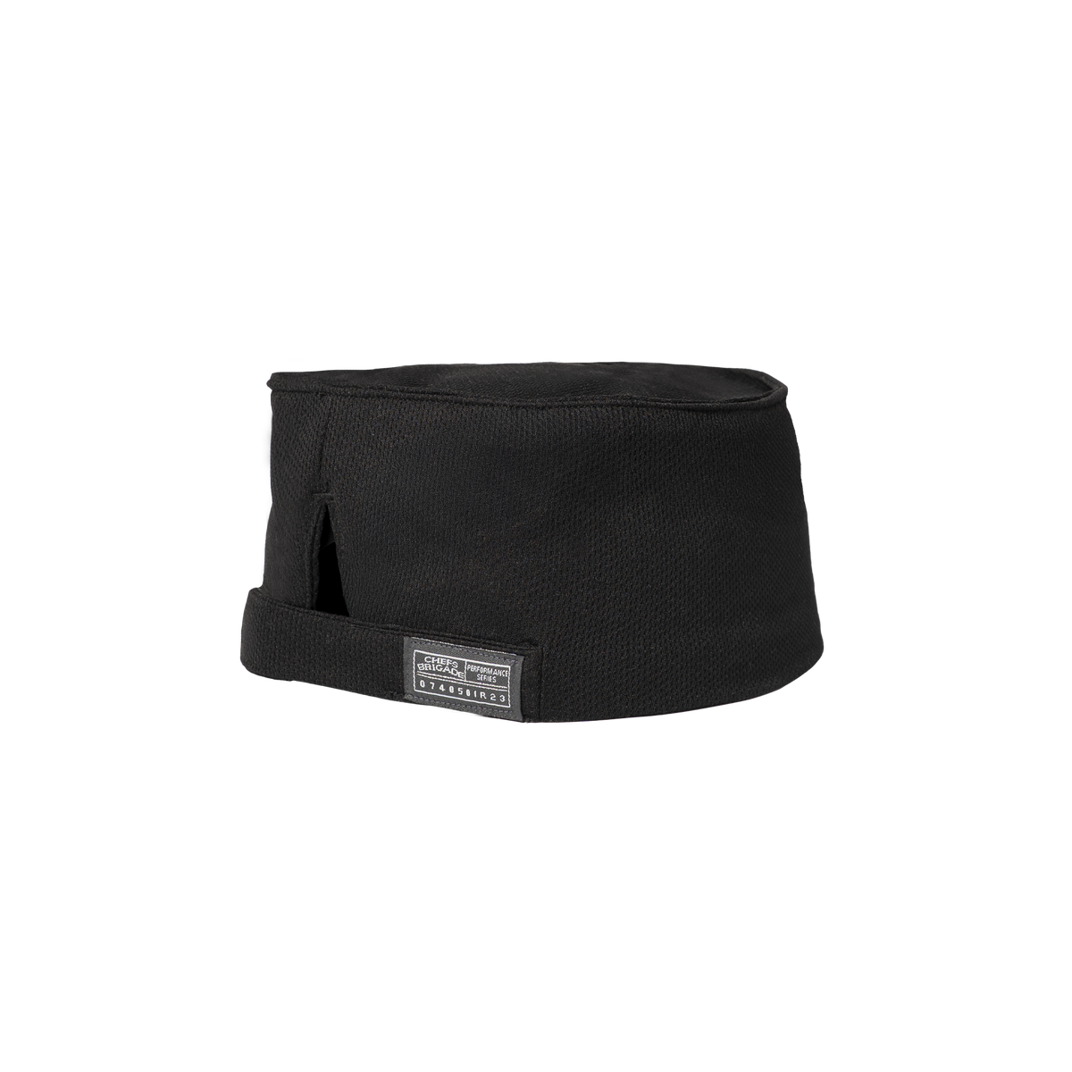Black chef's hat on a white background