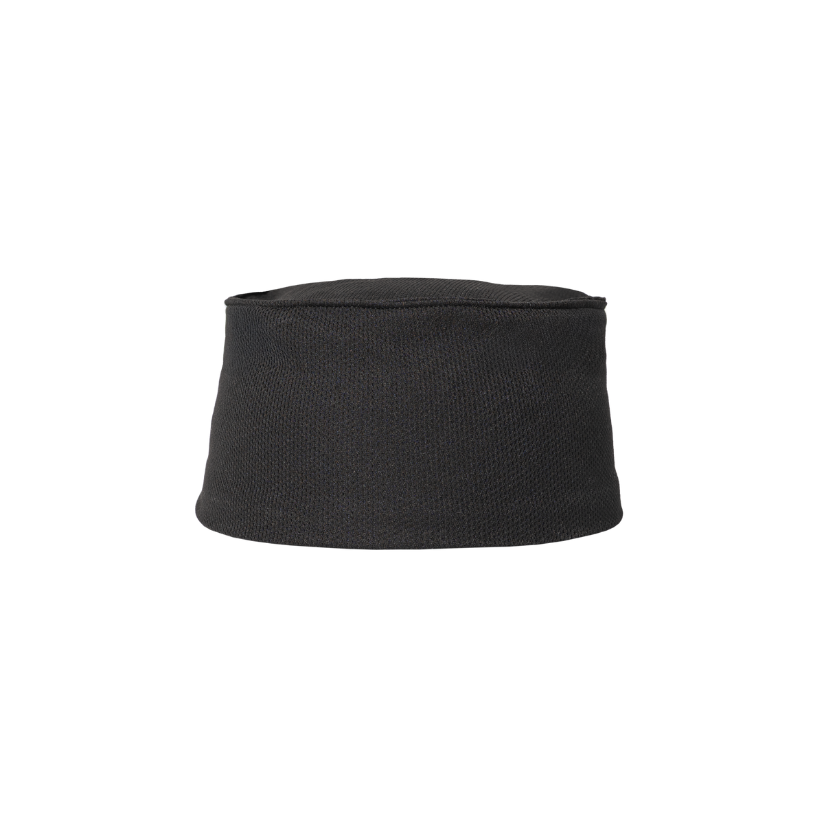 Black chef's hat on a white background